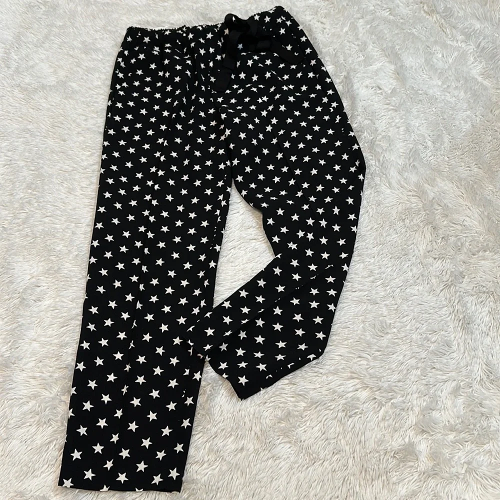 💕 J. Crew Pull On Ankle Star Print Dress Pants Trousers